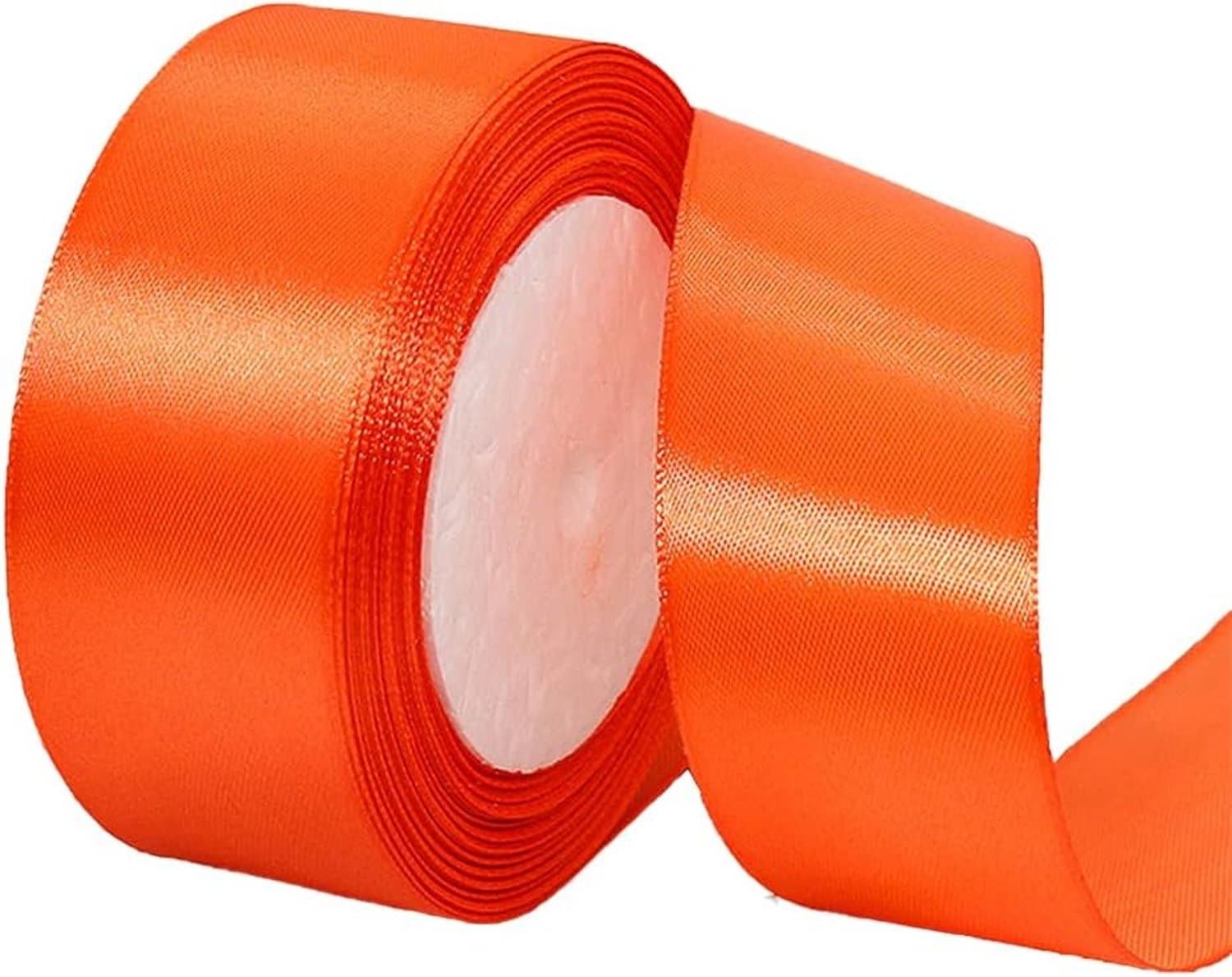 Satin Lint 4CM Breed voor Trouwen, Knutselen, Cadeauverpakking en Kerstdecoratie in Oranje