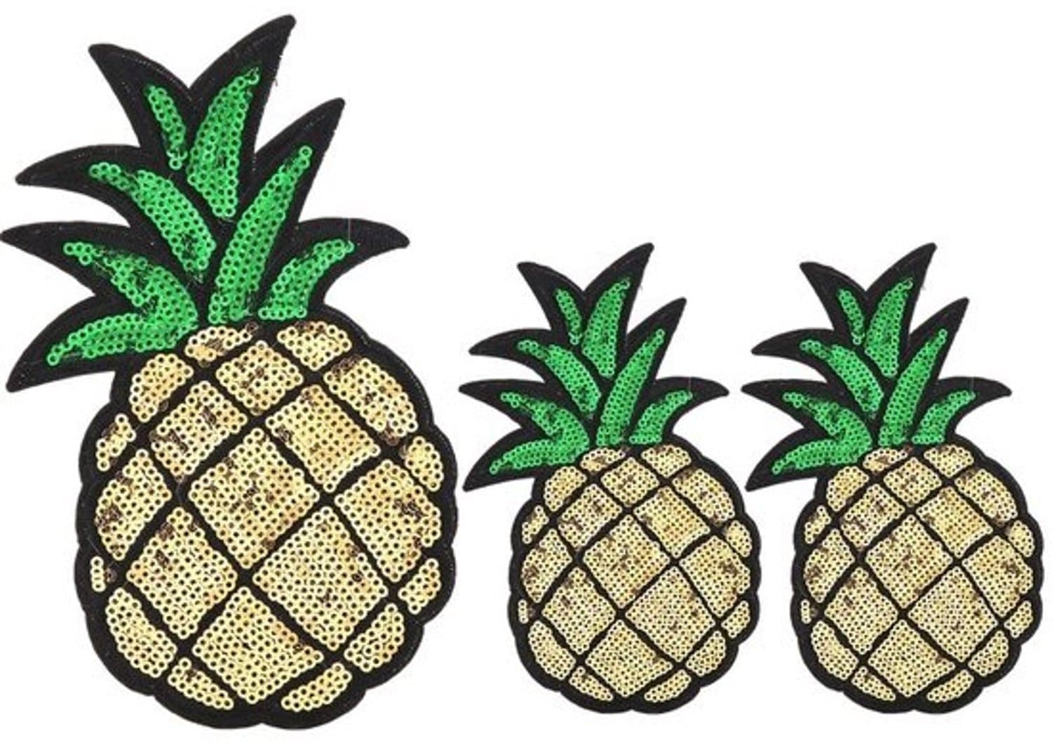 Geborduurde stofpatches - Ananas en cactus - Ideaal voor