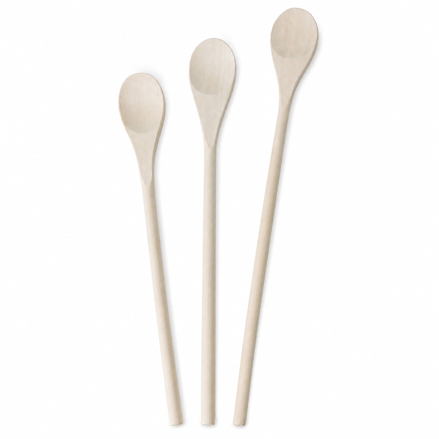 Houten lepels set 3 stuks - Houten pollepel set - Roerlepel hout - Keukenlepels hout - 25 30 35 cm - STEGGER