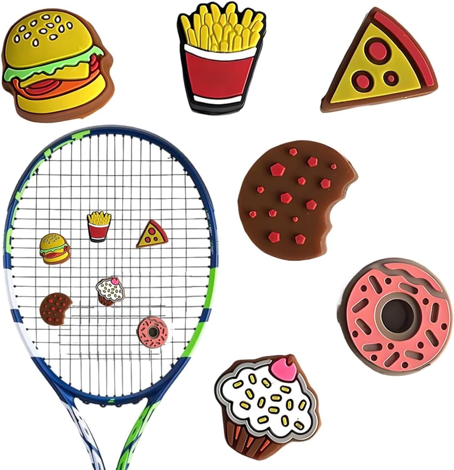 Anti-vibratie tennisracket, tennisracket, tennisracket, grappige schokdempers, Geel