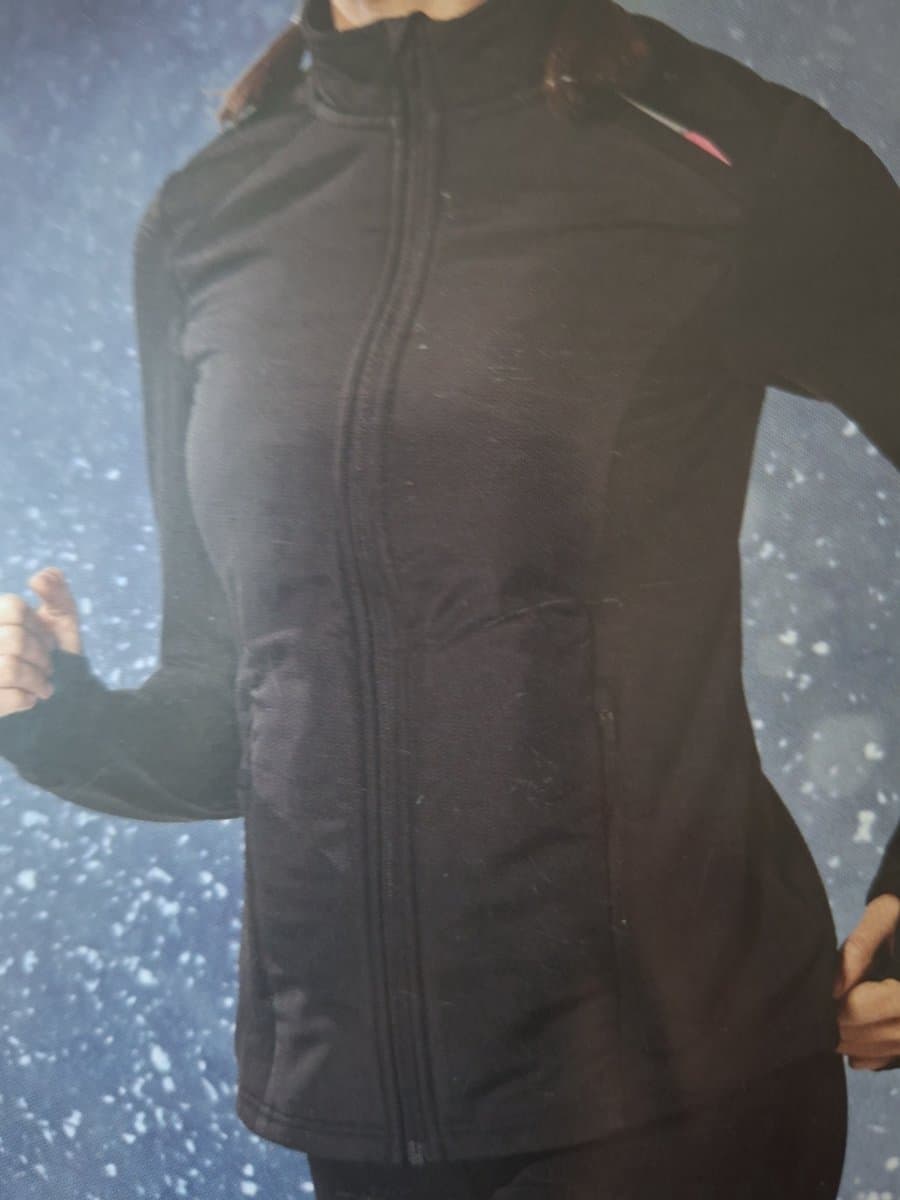 Crivit Dames Hybride Thermo Jas /Extra Warm /Zachte Fleece Voering / Waterafstotend / Zwart / Maat L 42