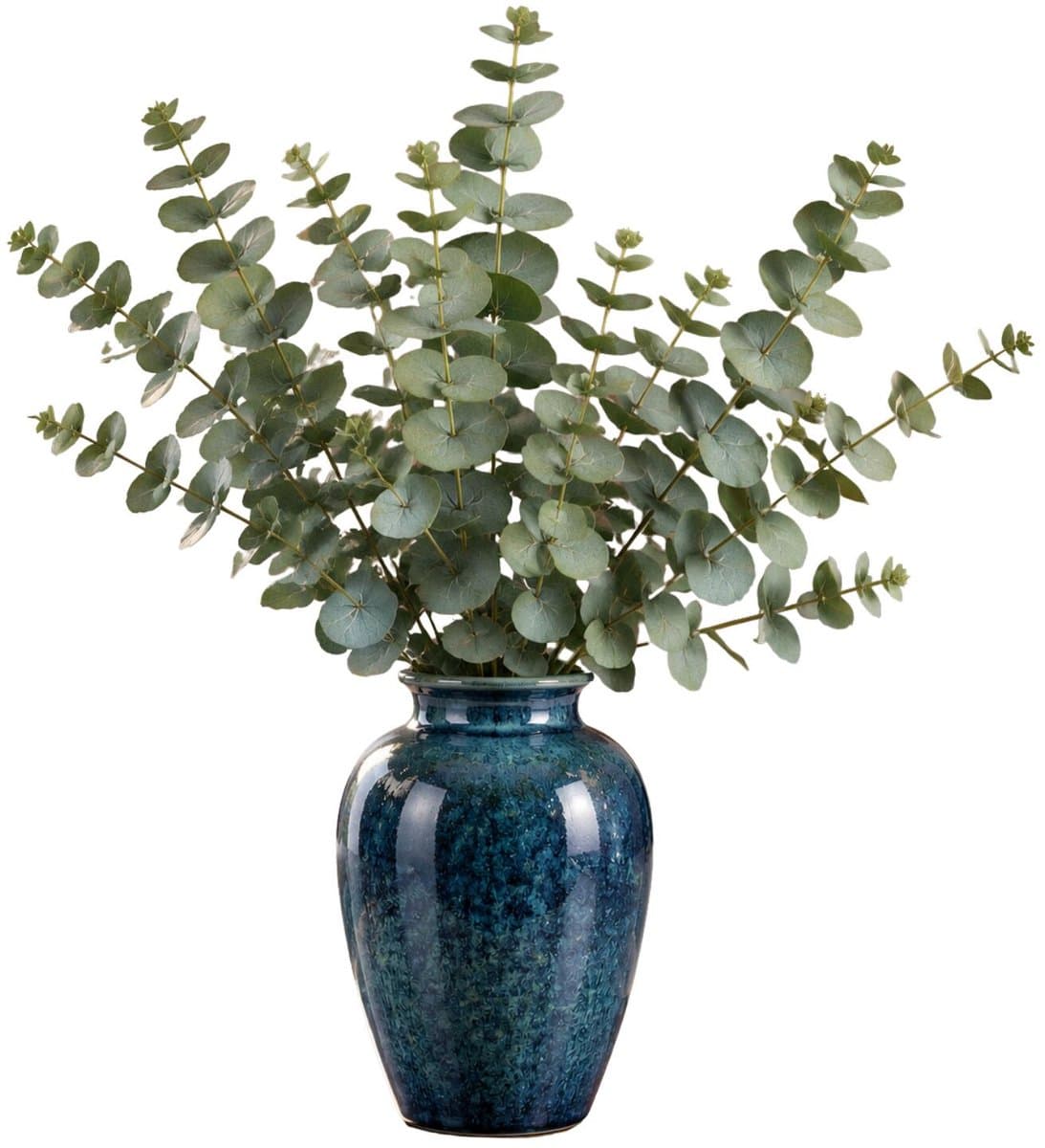 Mica Decorations Kunstplant takken Eucalyptus - 5x - H85 cm - lichtgroen - kunststof - bladgroen - siertakken