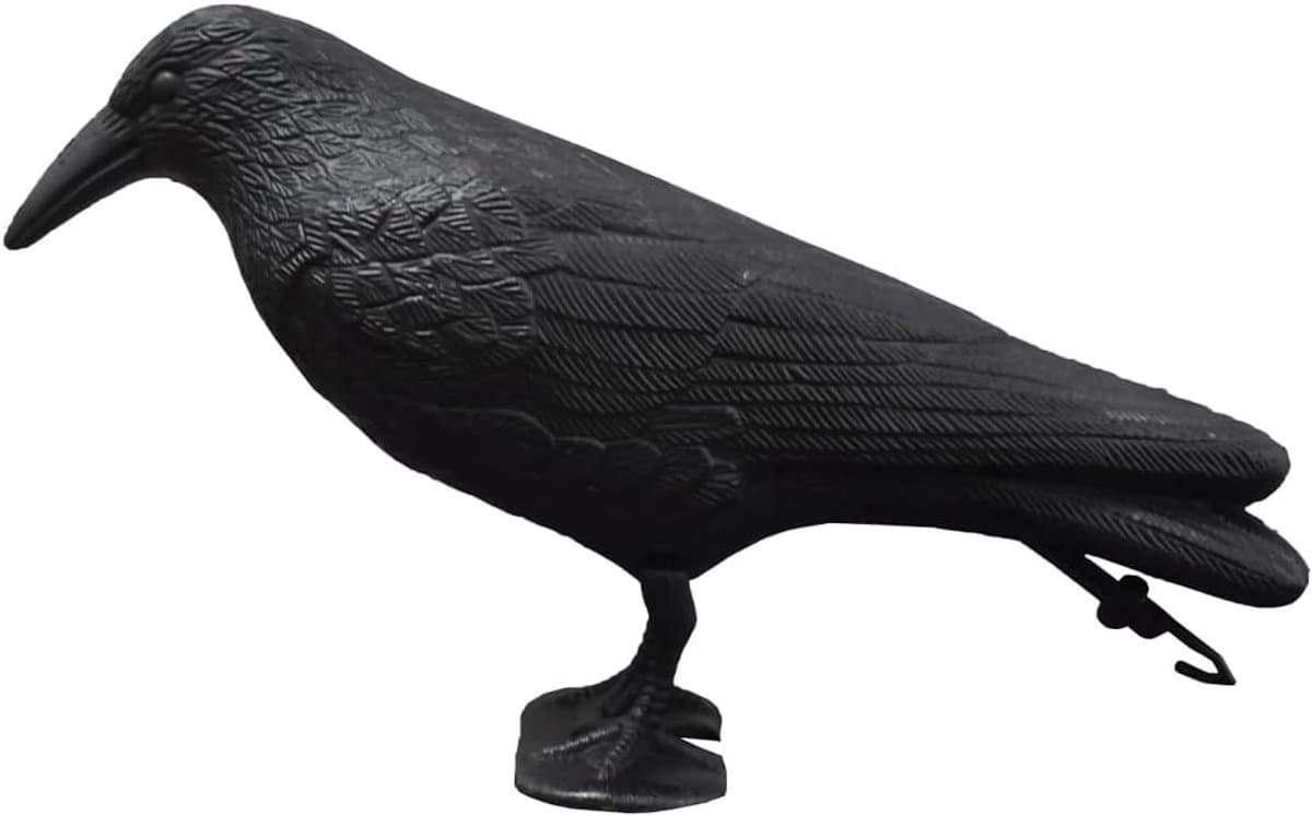 Vogelverschrikker voor buiten, duivenafweer tegen kleine vogels en duiven, dierenverschrikking, vogelafweer Raven voor tuin, duivenafweer van kunststof