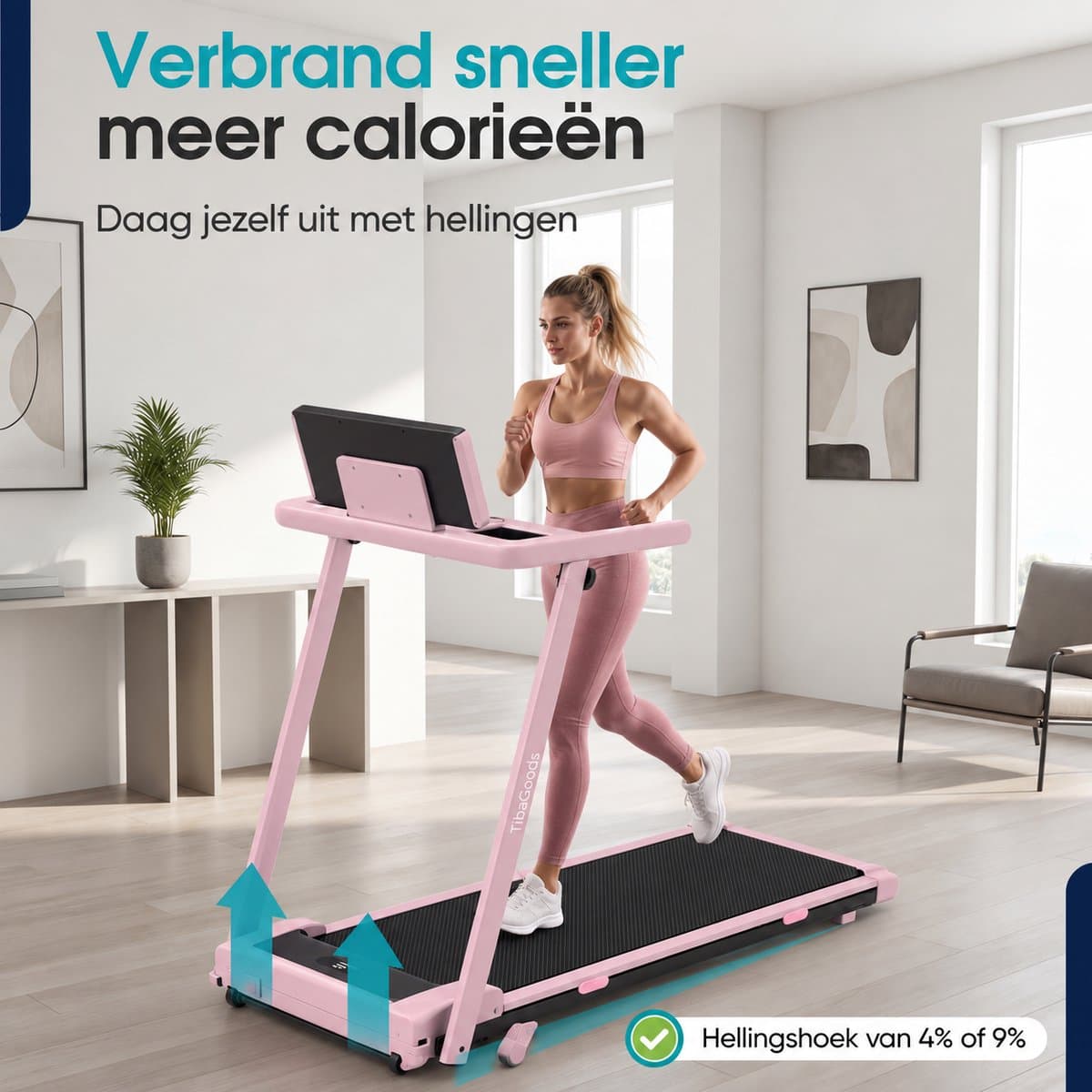 Loopband 4 roze