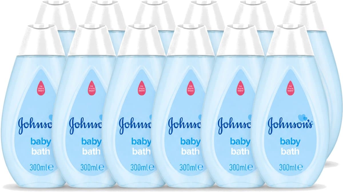 12 x Johnson's - Baby Bath - Puur & Zacht - 300 ml - Voordeelverpakking - 12 stuks