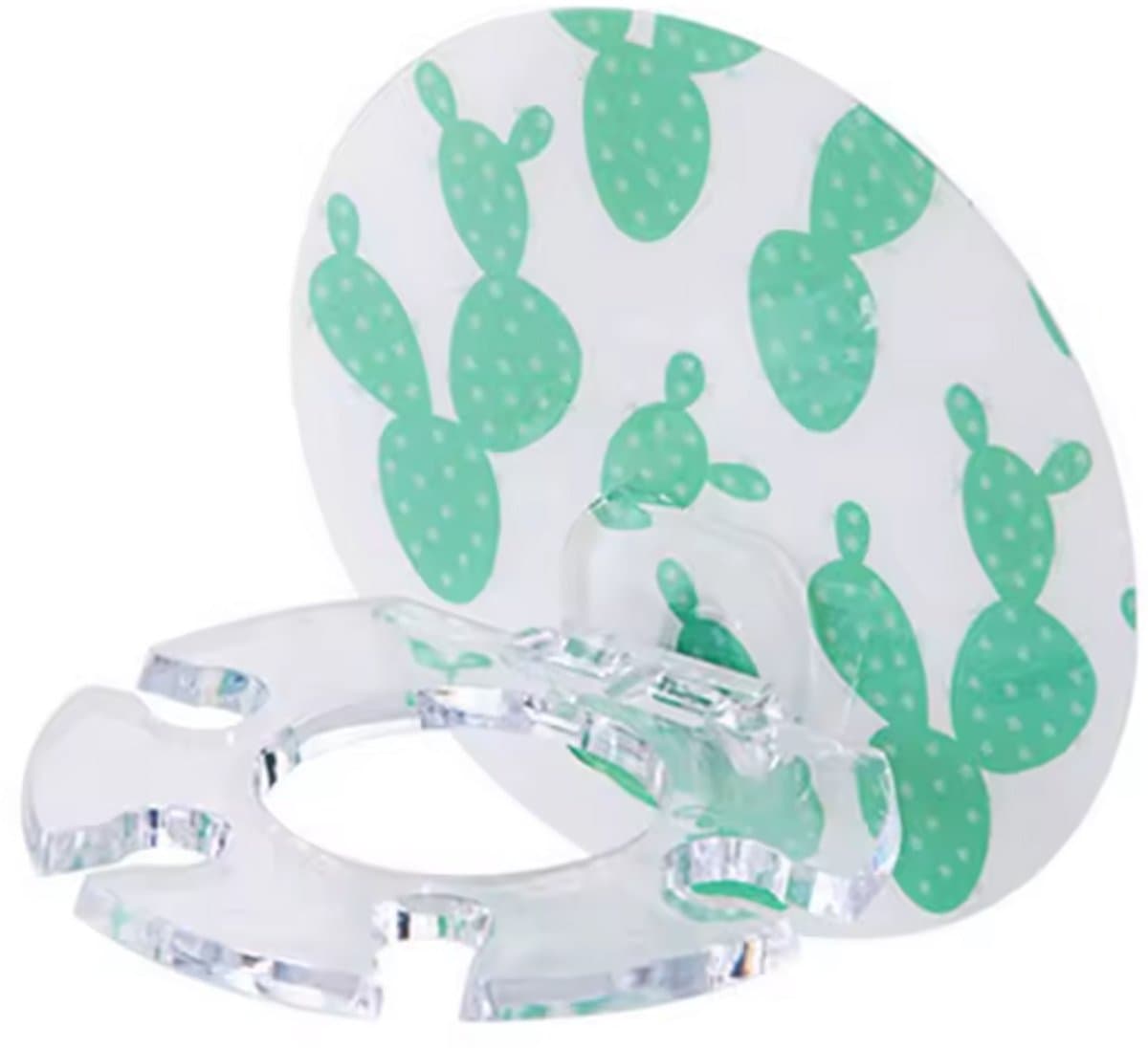 Finnacle - Tandenborstelhouder - Badkamer Organizer - Scheermeshouder - Cactuspatroon - Accessoires - Ophanghaken - Zelfklevend - Badkamerbenodigdheden - Wandhaak - Tandpasta Houder