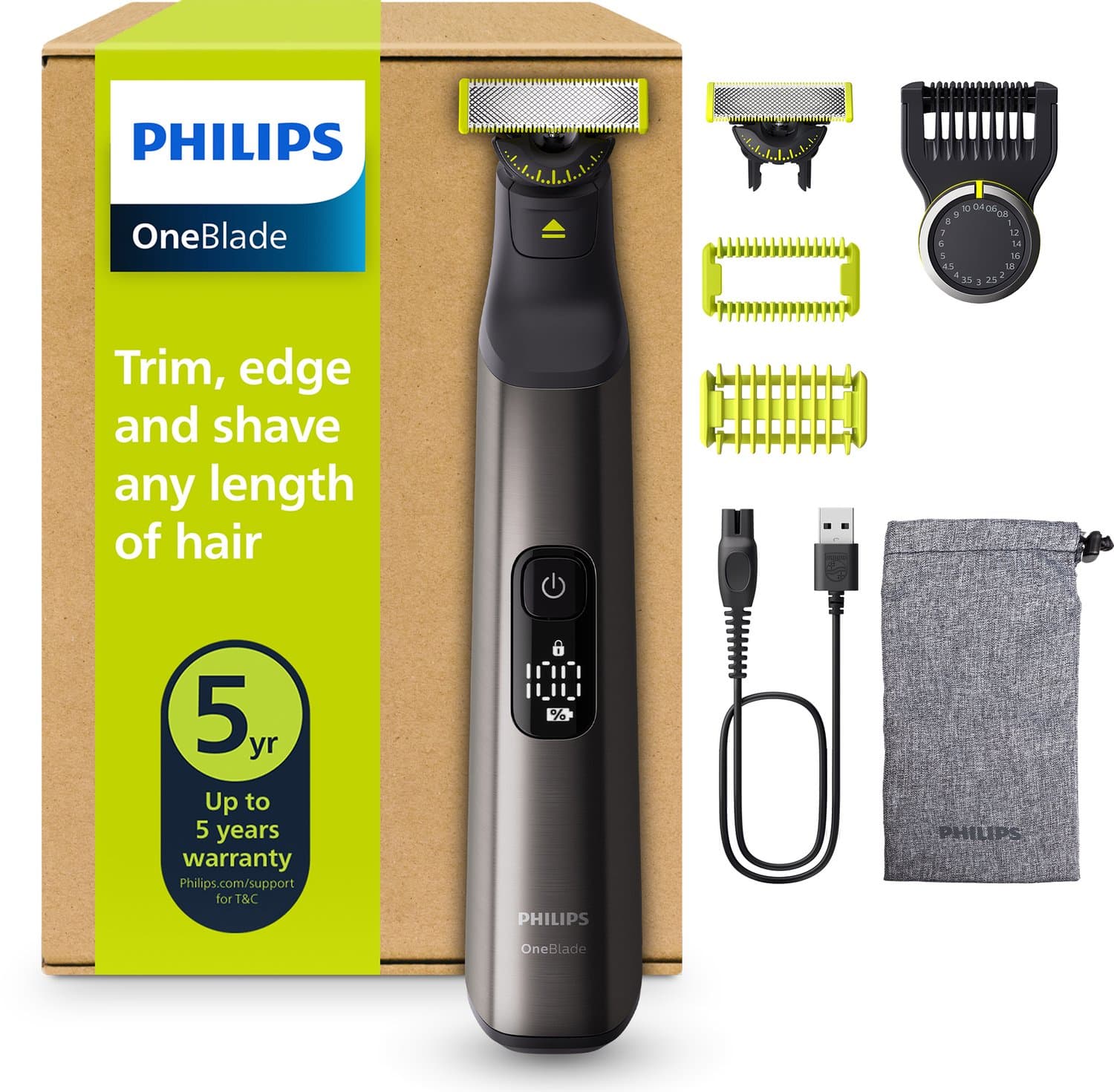 Philips OneBlade Pro 360 QP6552/30 Face & Body Zilver