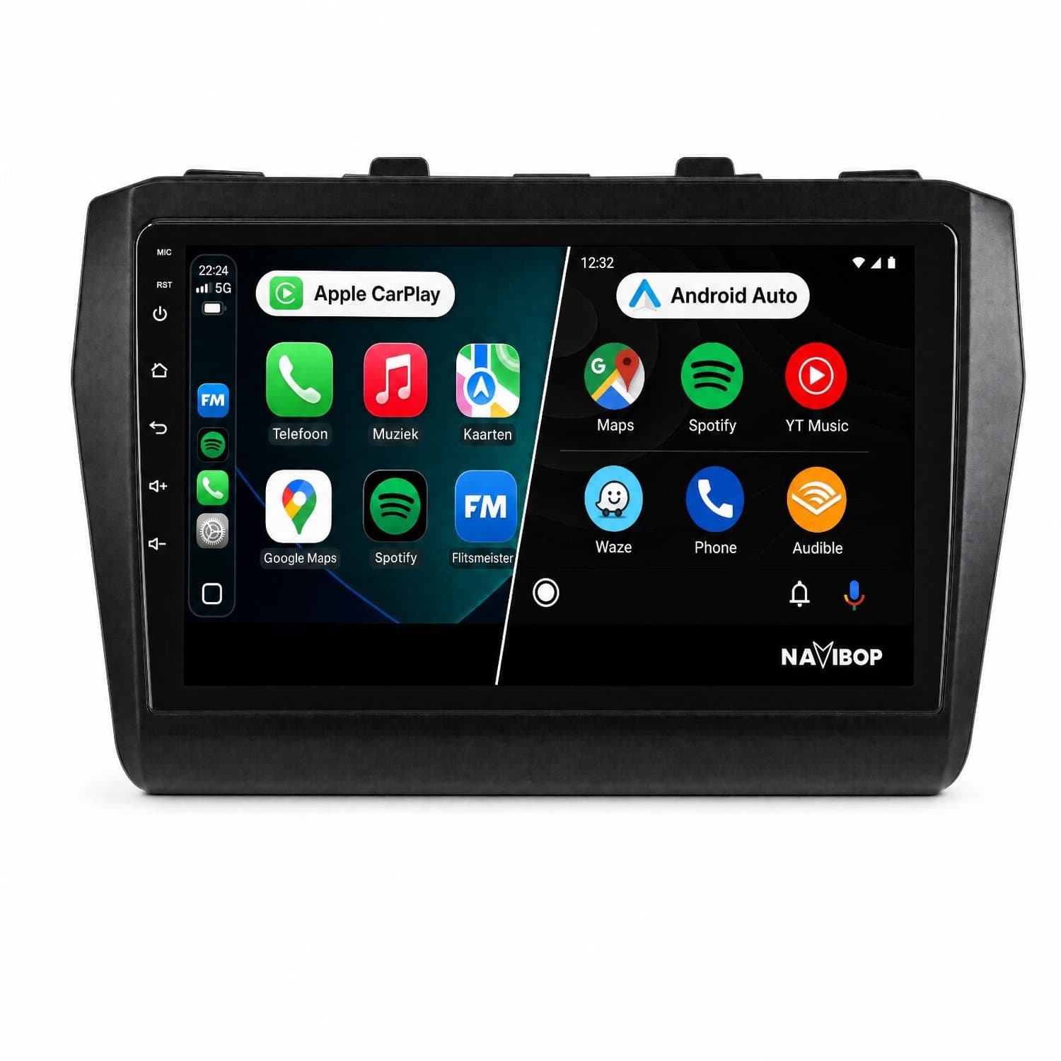 Navibop Autoradio geschikt voor Suzuki Swift 2017 t/m 2022 - Draadloos Apple CarPlay & Android Auto - 9 inch touchscreen - Android 15 - 2GB/64GB - Navigatie - Bluetooth - DAB+ ready - 2 din - 2017 2018 2019 2020 2021 2022