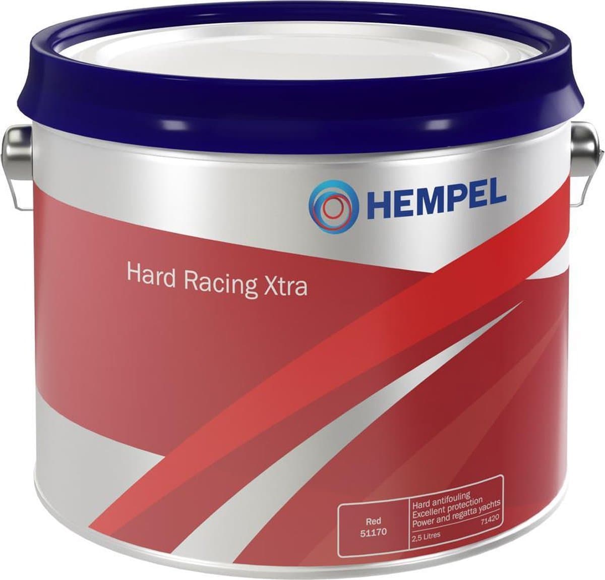 HEMPEL® Hard Racing Xtra 7666C Grey 12400 - Koperhoudende Antifouling - Zout - Zoet - BRAK water - zeer geschikt voor speedboten