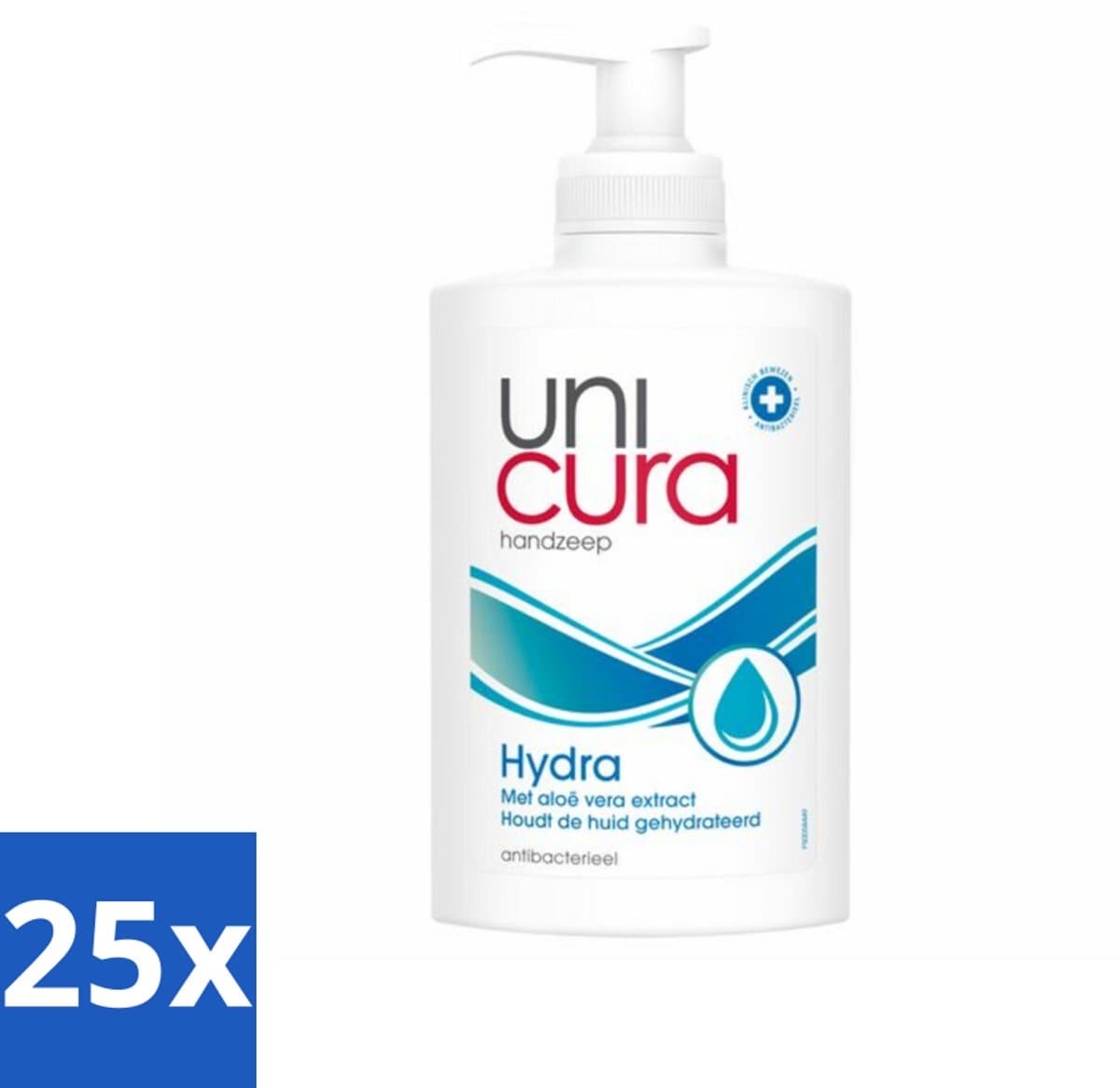 25 x Unicura Vloeibare Handzeep Hydra 250 ml - Handzeep - Hydra - Antibacterie - Hydratatie - Natuurlijke Handzeep