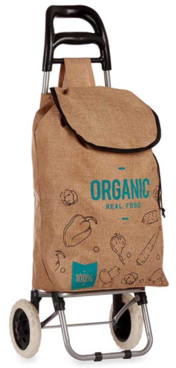 Arte Regal Boodschappen trolley organic - 33 l - bruin - 35x95 cm - met wielen