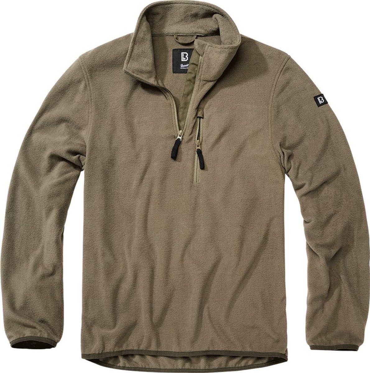 Brandit - Fleece Troyer Longsleeve shirt - S - Olijfgroen