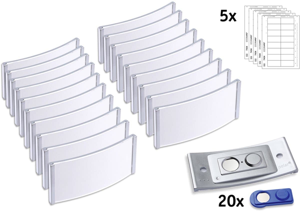 AVERY Zweckform naamplaatjes, 80 x 34 mm, zilver, 20 stuks