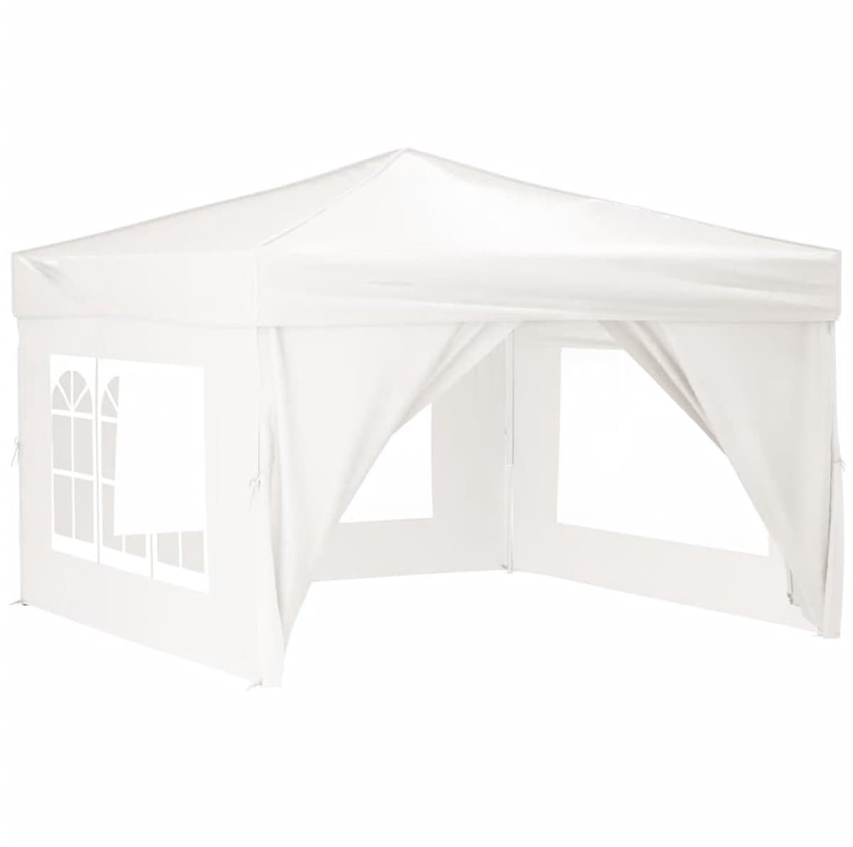 Partytent opvouwbaar - Paviljoen - 3x3 - Easy up - Waterdicht - met Zijwanden - Weerbestendig - Wit