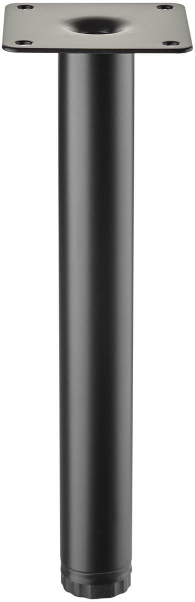 SOTECH meubelpoot LIMA Hoogte 200 mm, Ø 25 mm In hoogte verstelbaar 10 mm zwart mat Vitrinepoot Onderkastpoot