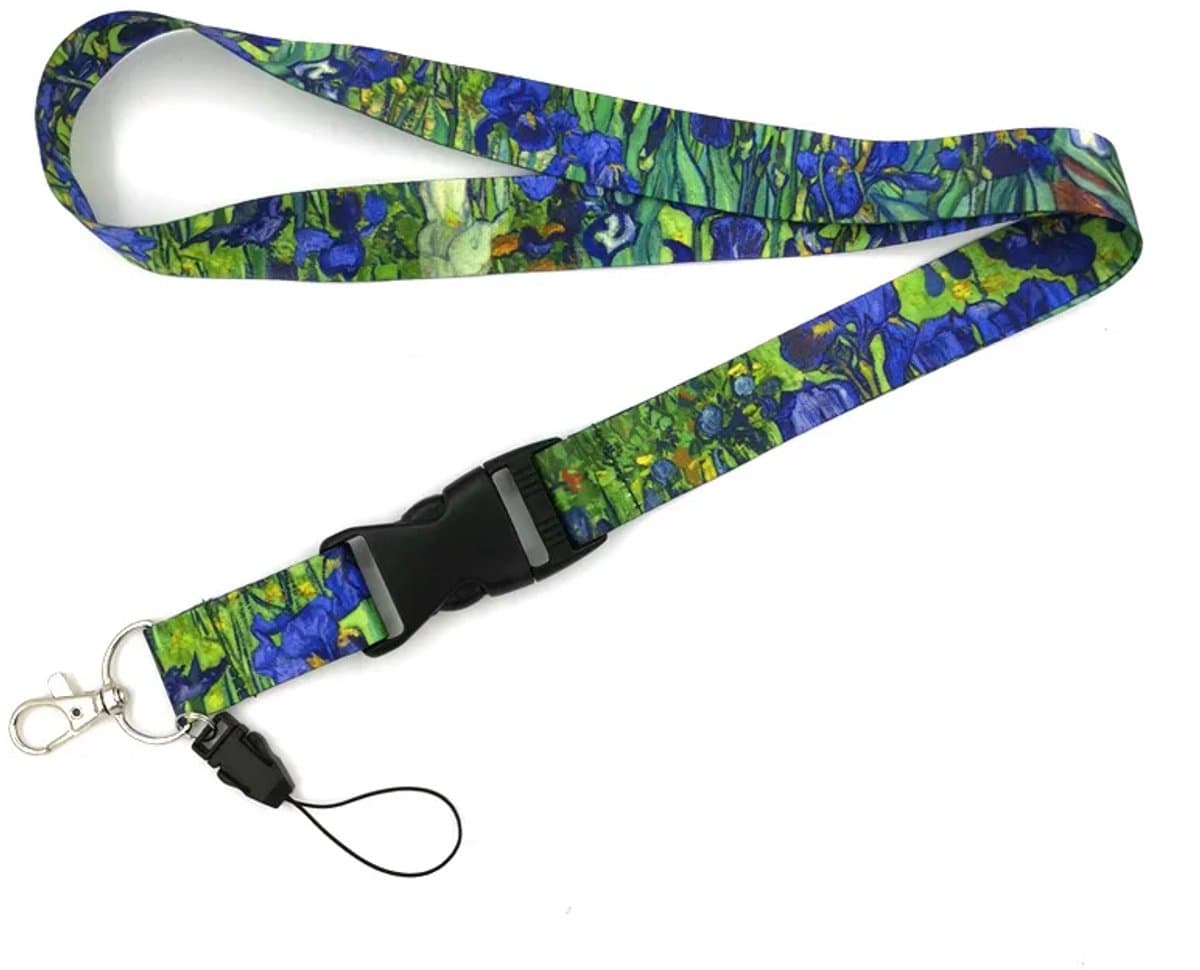 Travel Cords - Keycord Irissen - Vincent Van Gogh - met Kliksysteem - inclusief telefooncord - kunst