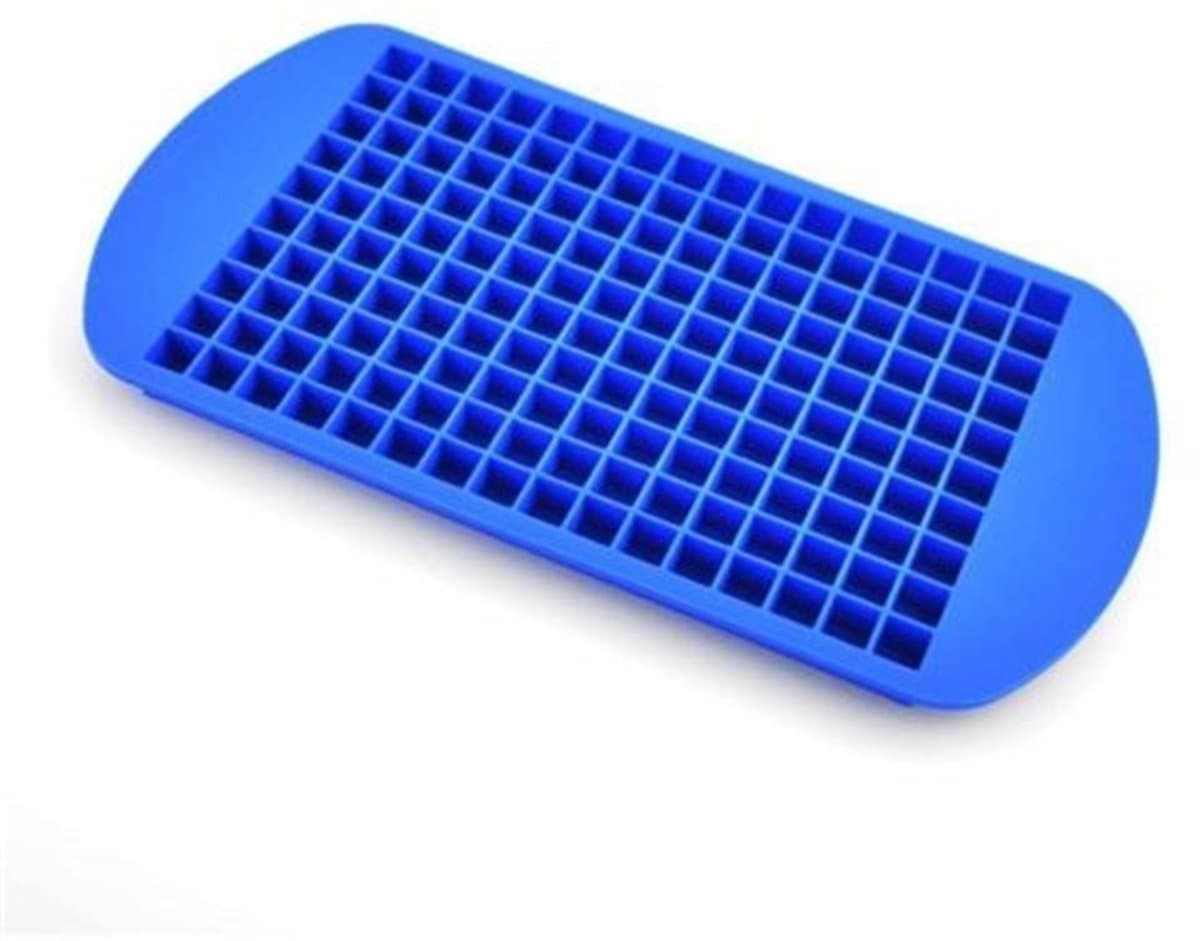 JeiibrZui Siliconen Ijsblokjesvormpjes - Mini-Ijsblokjesvormpjes - Geschikt Voor Koelkast En Magnetron - 1 Stuk - Thuis En Restaurants + Blauw