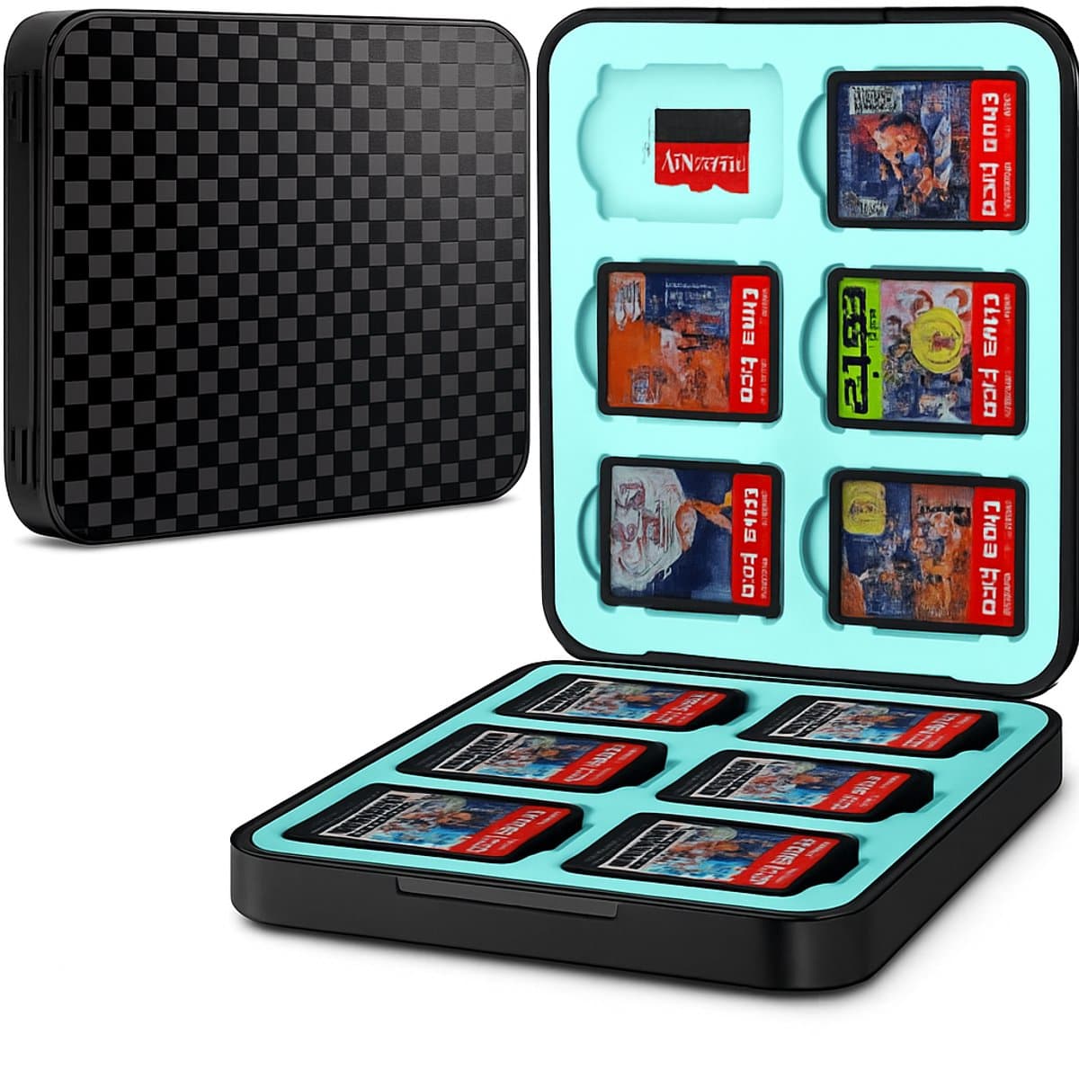 Sounix Game card case Geschikt voor Nintendo Switch 2 - 12 slots - Beschermhoes - micro SD kaart houder - Zwart