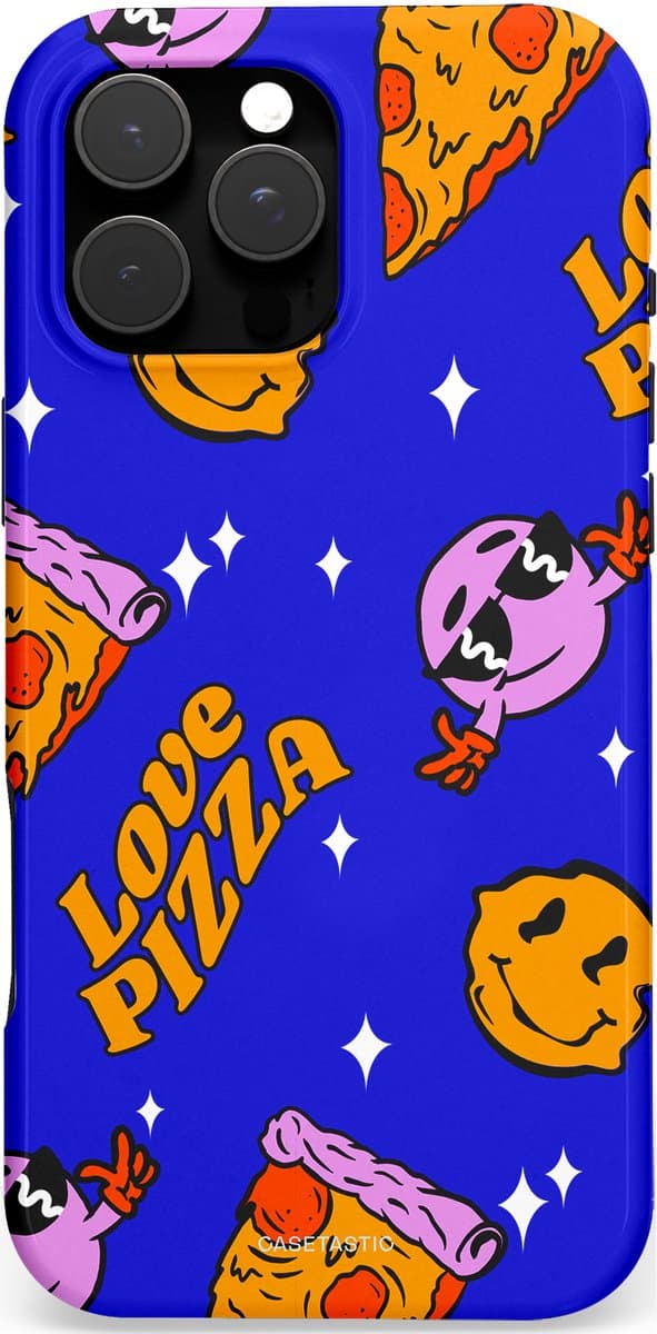 Casetastic Hoesje Geschikt voor Apple iPhone 16 Pro Max Magsafe - Stijlvolle Beschermende Duo-layer Case - Funky Pizza