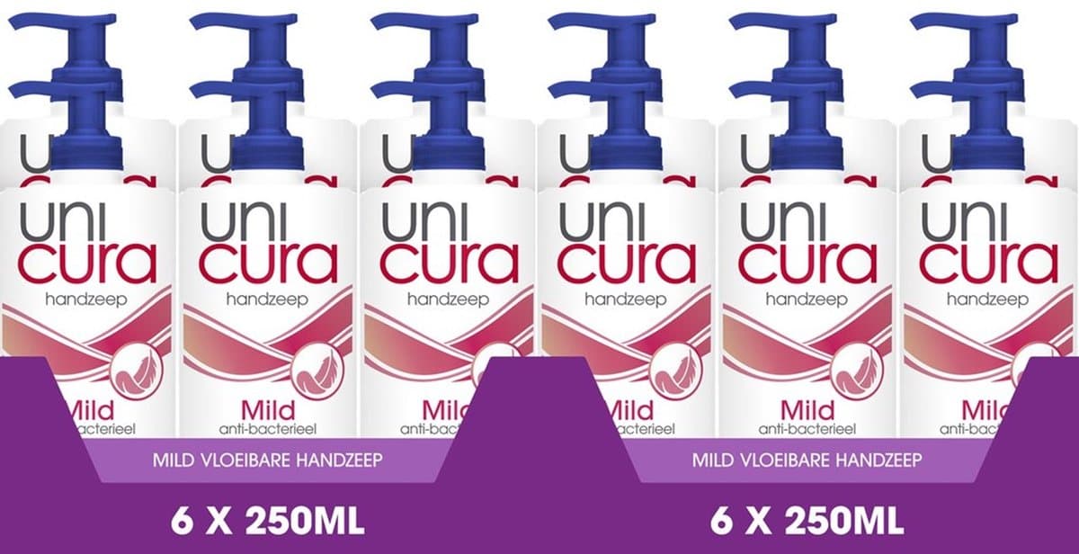 Unicura Handzeep Mild - Voordeelverpakking - 12 x 250 ml