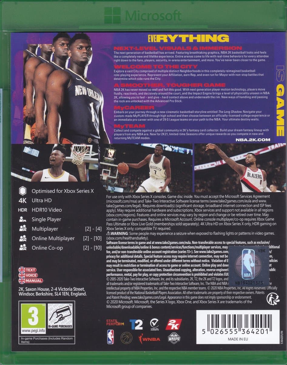 NBA 2K21 - Williamson Xbox Series X