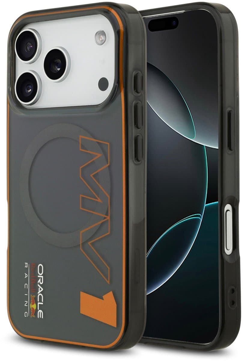 Red Bull Racing Back Cover - iPhone 17 Pro - Grijs - MagSafe - Double Layer - Schokabsorptie