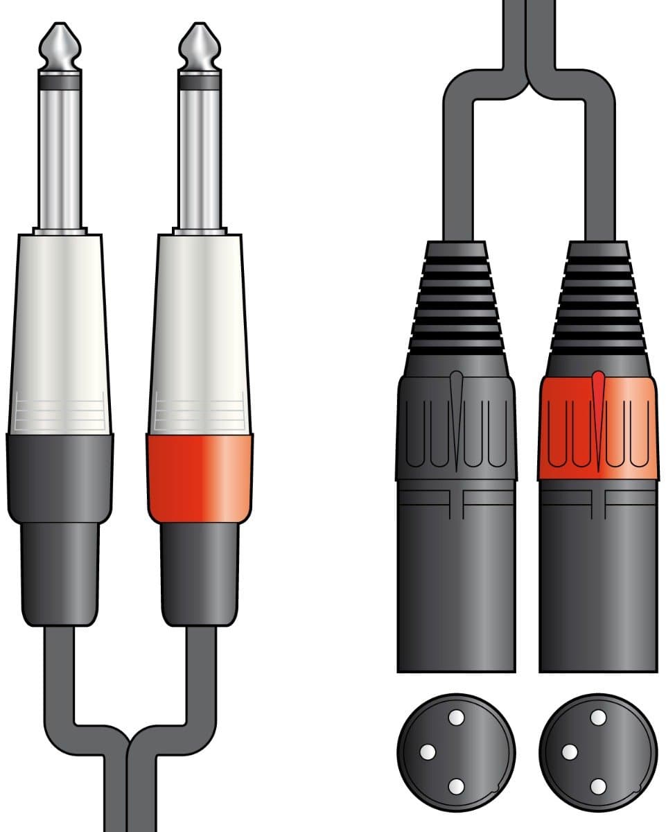 Citronic Audio kabel 2x 6.3 mono jack - 2x XLR male