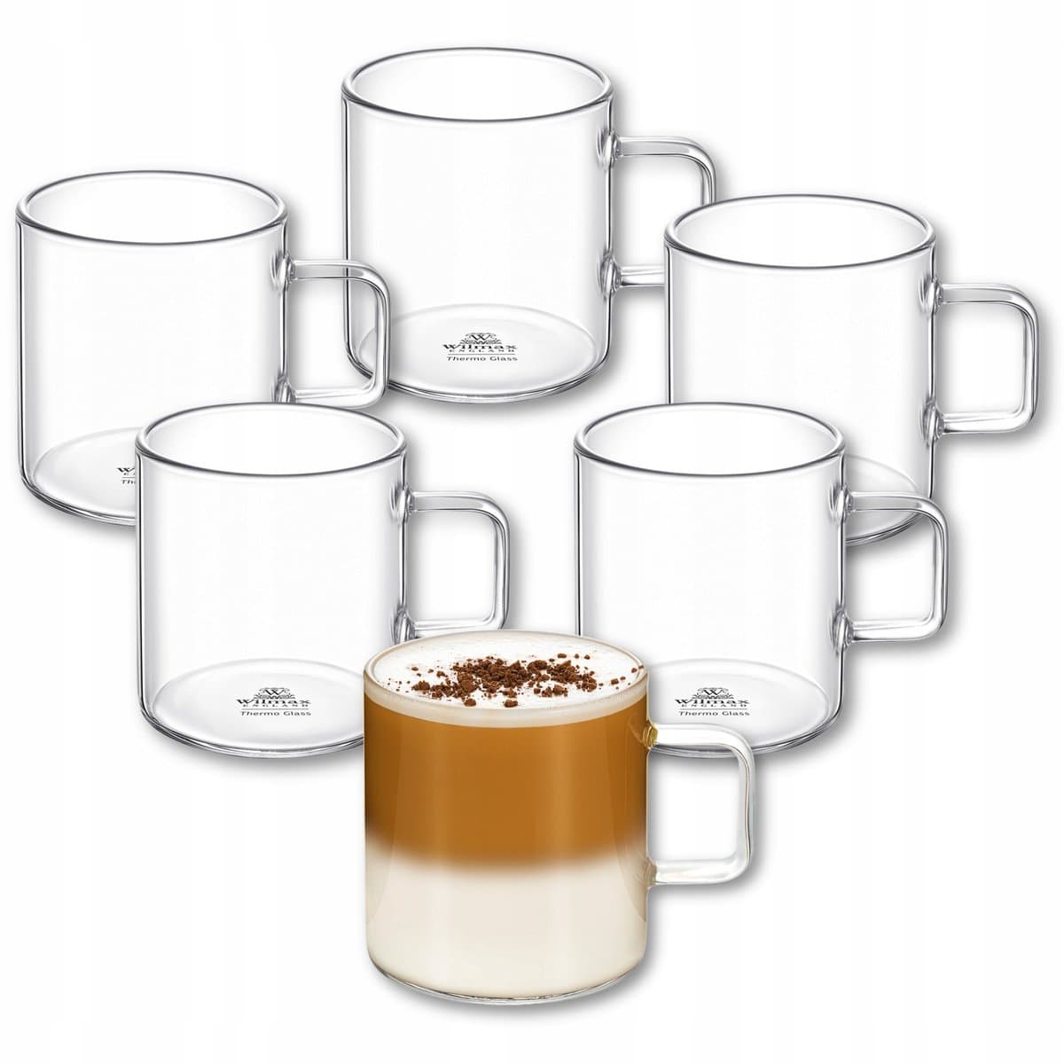 Wilmax ThermoGlass Glazen Mokken 300ml - Set van 6