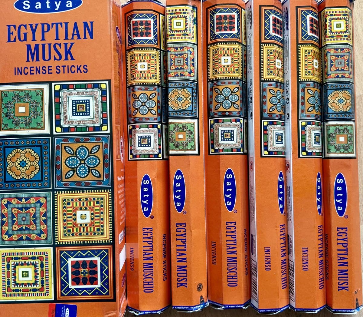Satya wierook Egyptian Musk 20 incense sticks x 6 packets