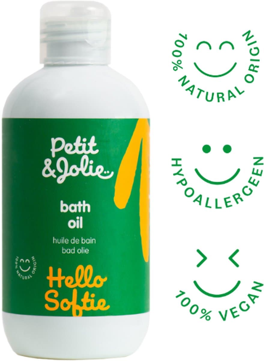 Petit&Jolie badolie - 200 ml - natuurlijke huidverzorging - verzacht de huid - geschikt voor zeer gevoelige kinderhuidjes