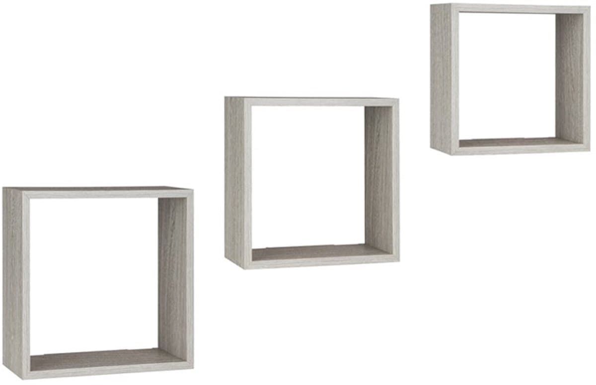 Practo - Home - Wandrekken - 3 - st - hout - grijs
