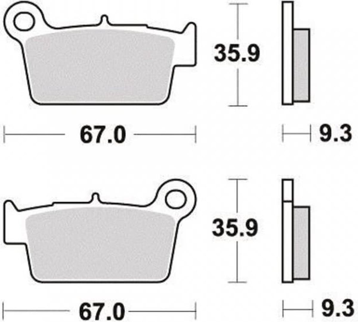 remblok rem voor motor beta 450 rr 4t 2005 tot 2014 ar nieuw
