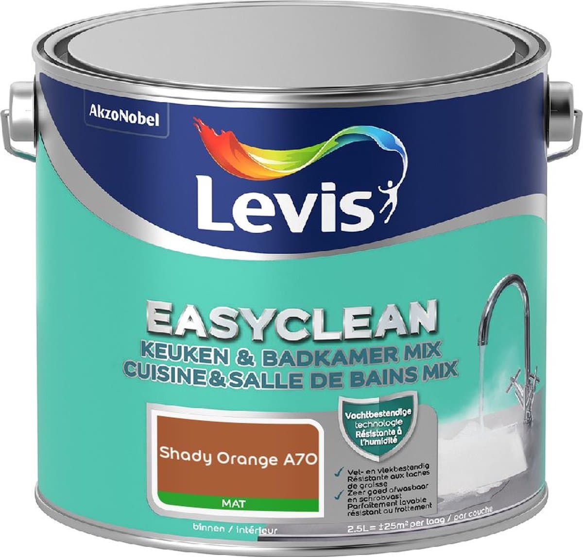 Levis Easyclean Keuken & Badkamer Mix Shady Orange A70 2,5 L