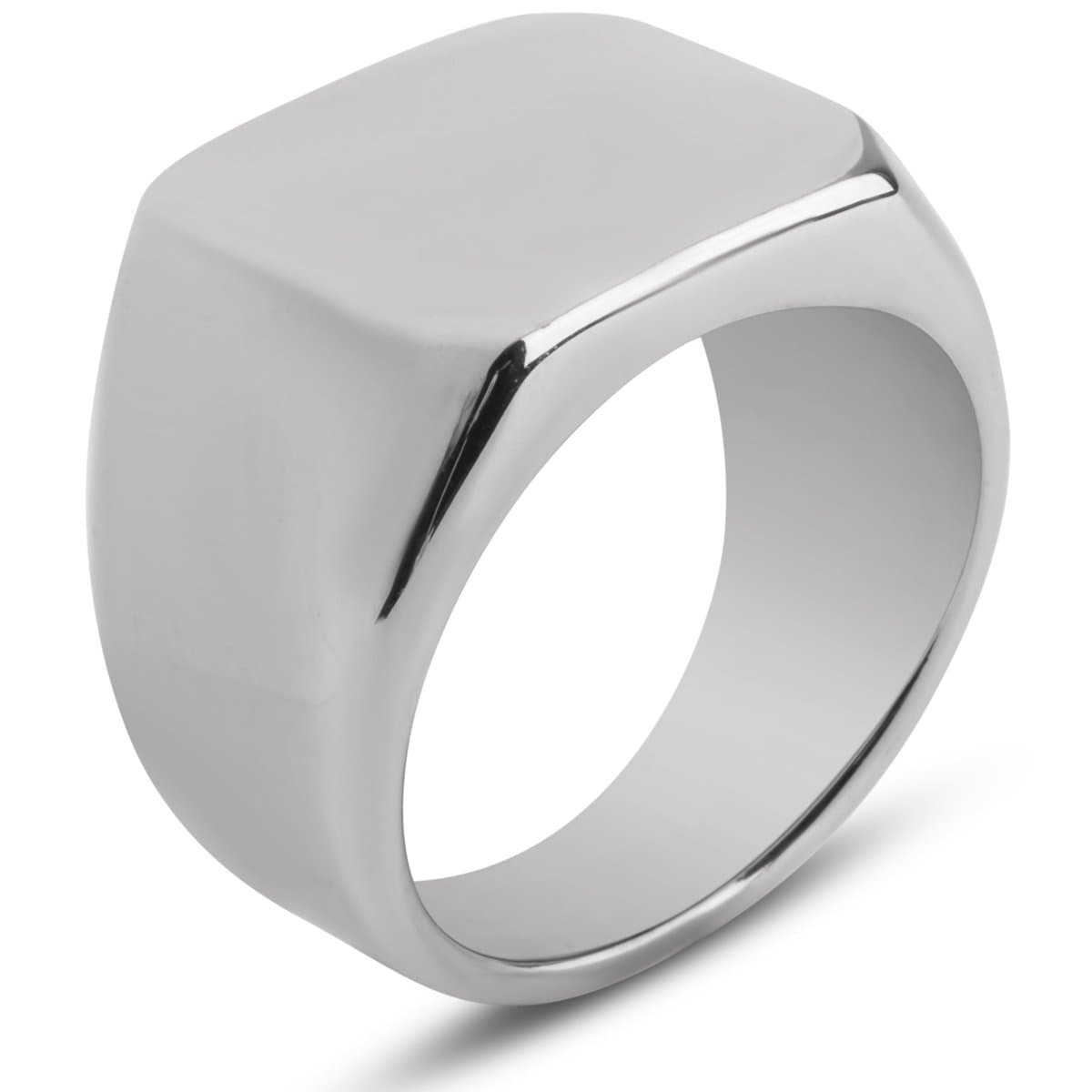 Heren Zegelring Zilver kleurig - Staal - Ringen Mannen - Heren Ring - Papa Cadeau Voor Mannen - Vaderdag