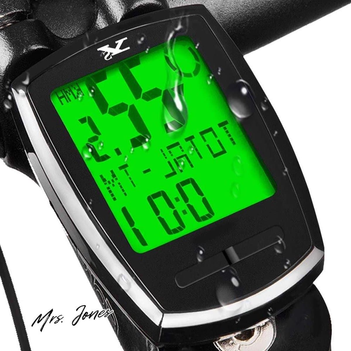 Mrs. Jones Waterdichte fietscomputer draadloos Duitse fietssnelheidsmeter snelheidsmeter lcd-achtergrondlicht 6 talen fietscomputer draadloze kilometerteller voor wielrennen real-time - Waterdicht - Draadloos .