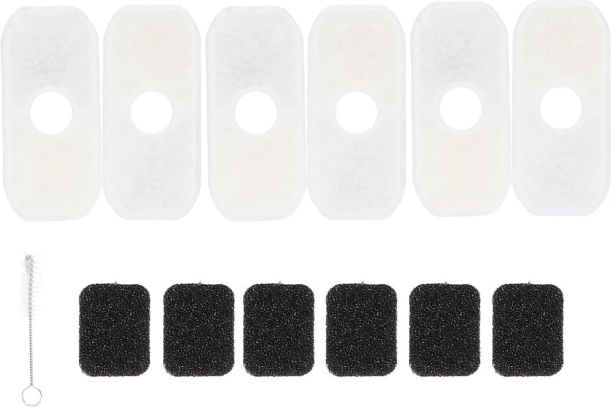 Vervangingsfilters Drinkfontein Kat – Set van 6 – Filters Kattenfontein – Filters Dierenfontein – Actief Koolstoffilter – Ionenwisselaar – Geschikt voor 2.8L Fontein – Vervanging Waterfilter – Navulling Drinkfontein – Prime AnimalZ