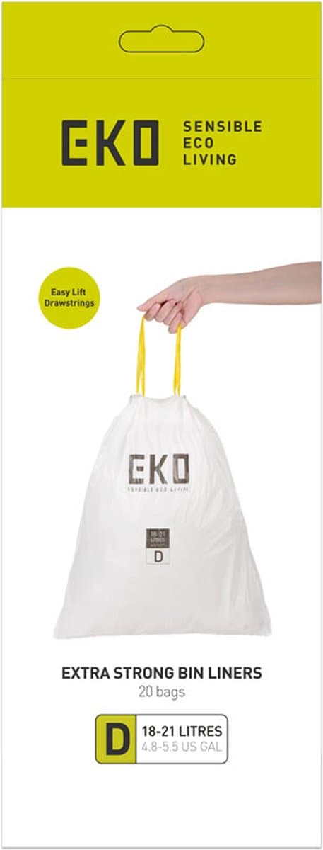 EKO - Afvalzakken 18-21 liter (D) - Plastic - wit - Afvalzak