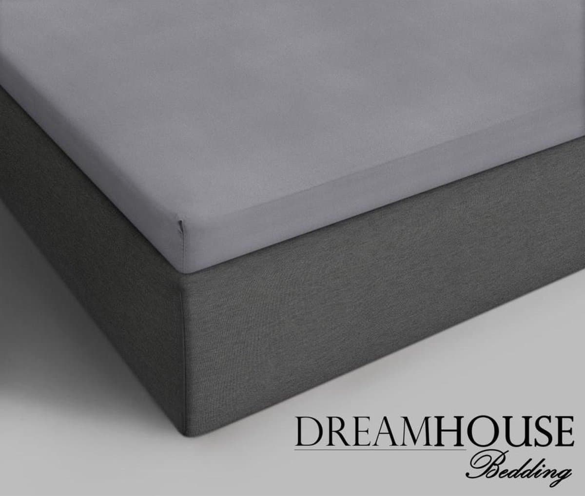 Dreamhouse Bedding - Topper Hoeslaken - Katoen - Lits-Jumeaux - 160x220 cm - Grijs