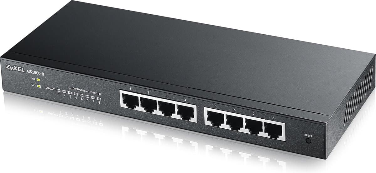 Switch ZyXEL GS1900-8-EU0102F Black