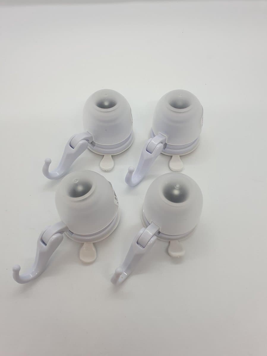 Mastrad - Haakjes met zuignap - 4 stuks - wit