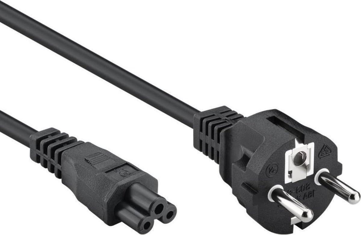 Schuko naar C5 apparaatsnoer - 2 meter - Zwart - Allteq