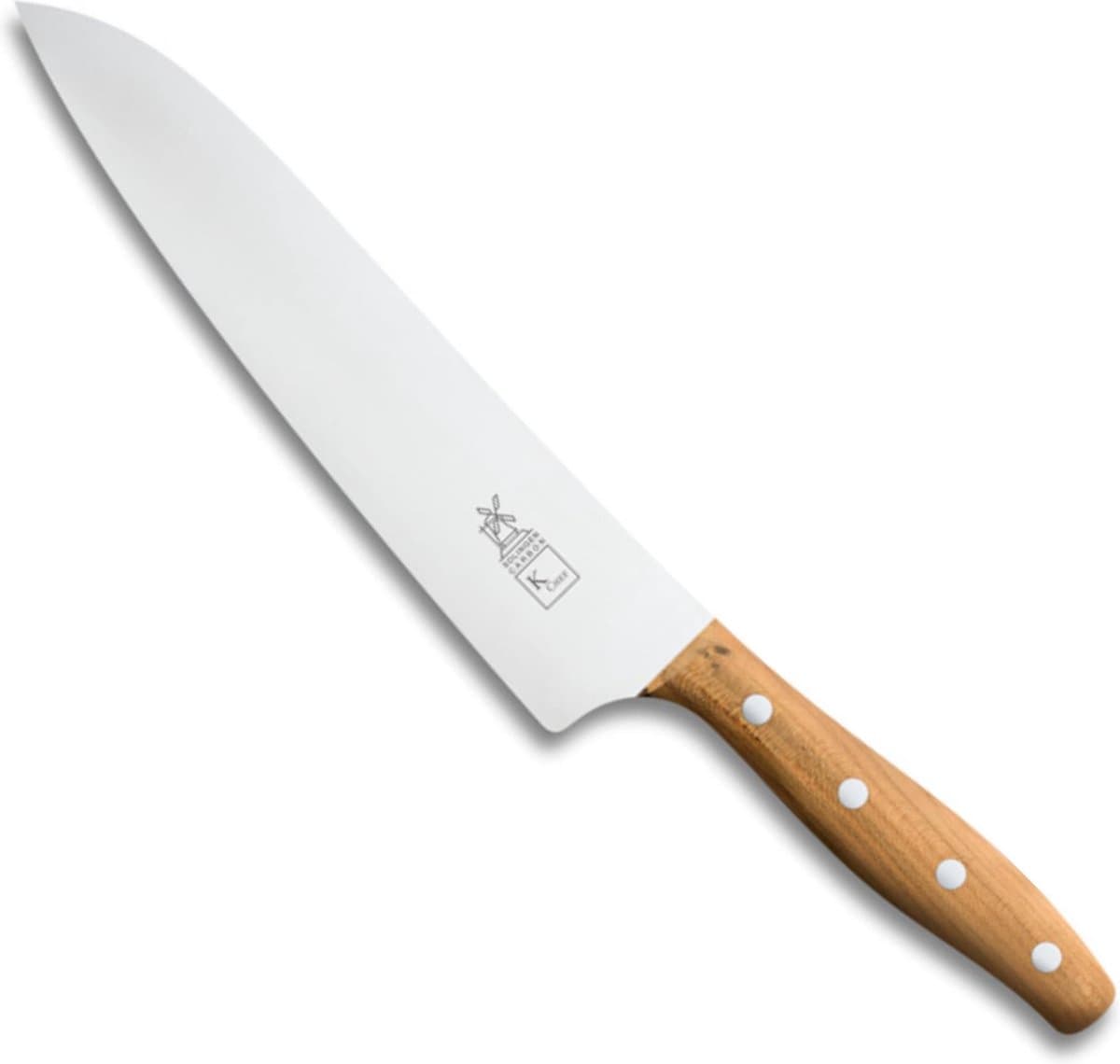 Robert Herder K-Chef Koksmes – RVS – Lichte Ronding – Lemmet 22,5 cm – Heft Abrikooshout