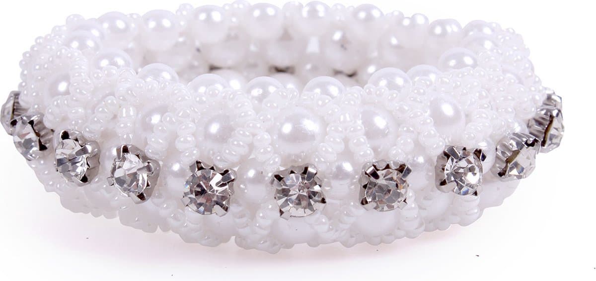 QHP - Knotband Diamond - Haarsieraad - Wit