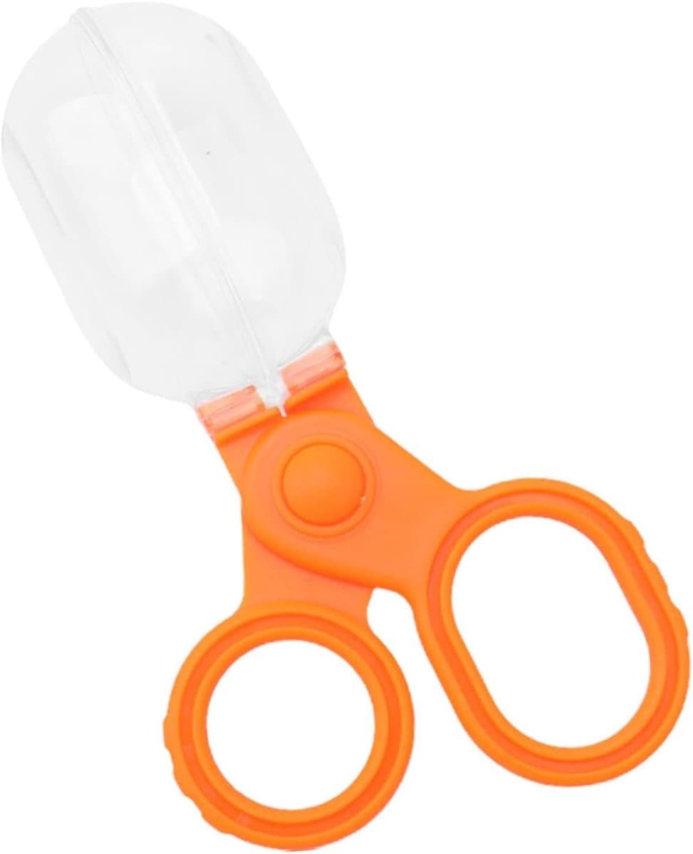 Vlindervanger Kinderen - Vergrootglas Vangkooi - Natuur Ontdekken - Met Ingebouwd Vergrootglas - 13 cm - Oranje