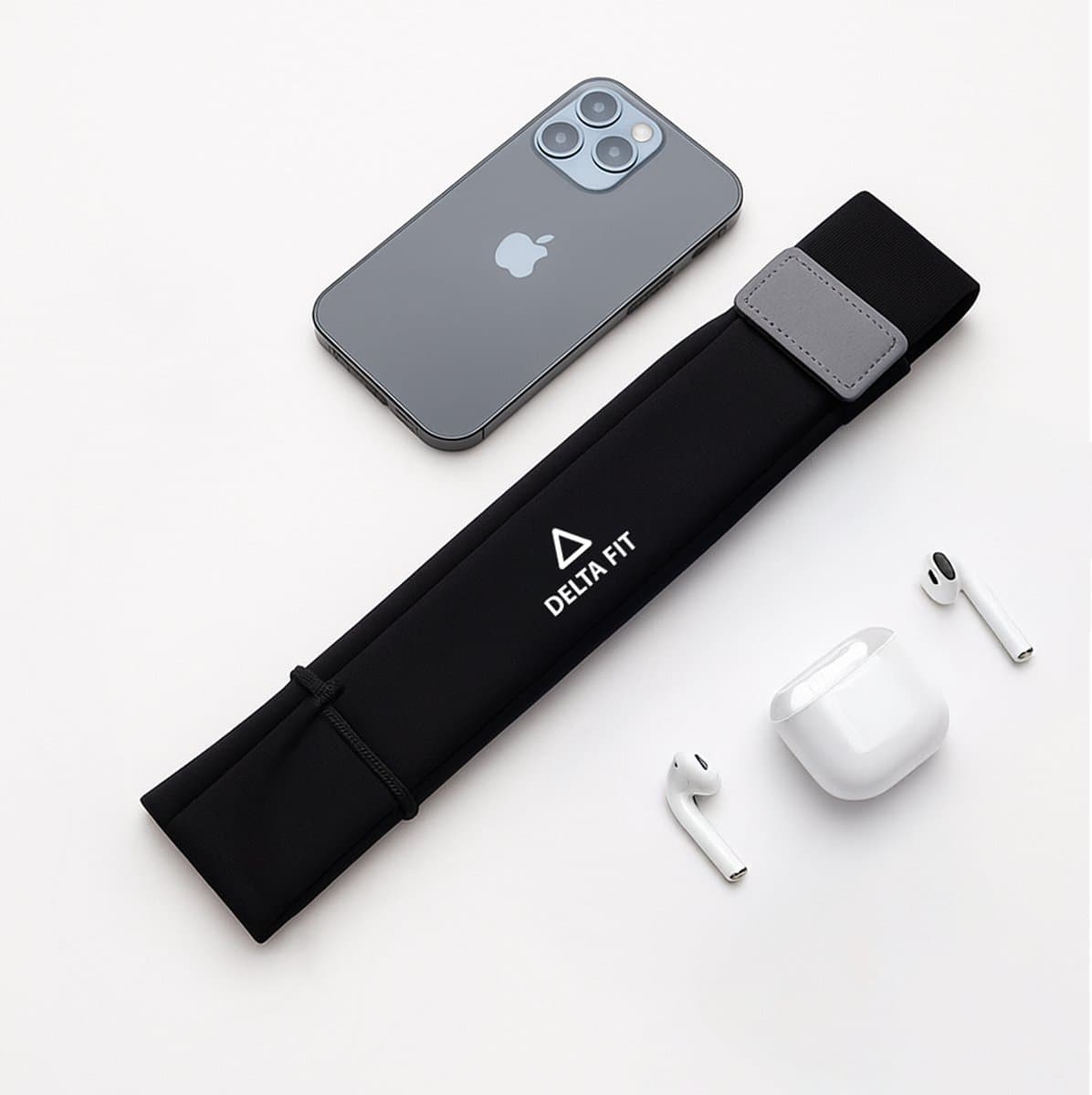 Delta Fit - Hardloopbelt - Licht en verstelbaar - telefoon en fles - Maat S/M