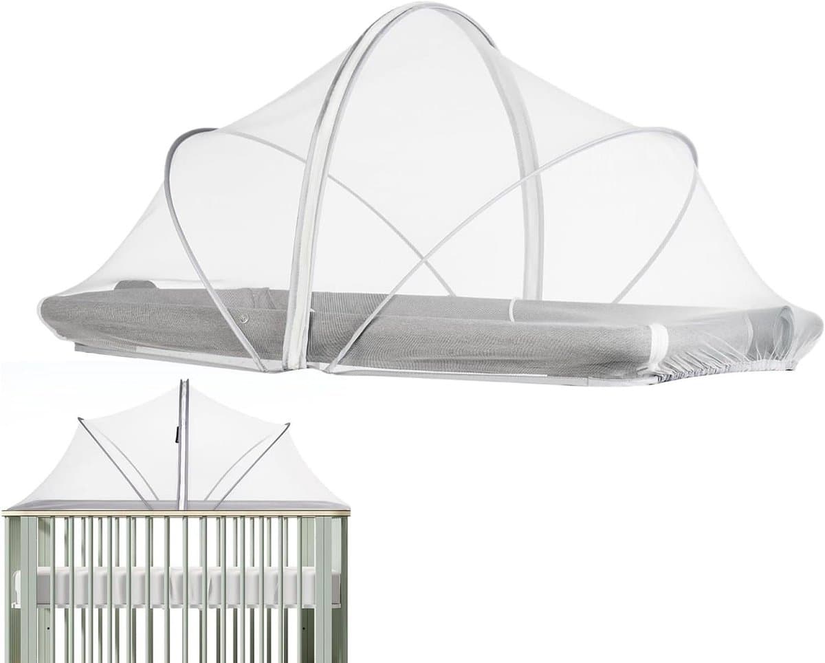 Muggennet Kinderwagen - Baby Bed Tent - Baby Beschermen - Fijn Mesh Materiaal - 55 x 100 x 55 cm