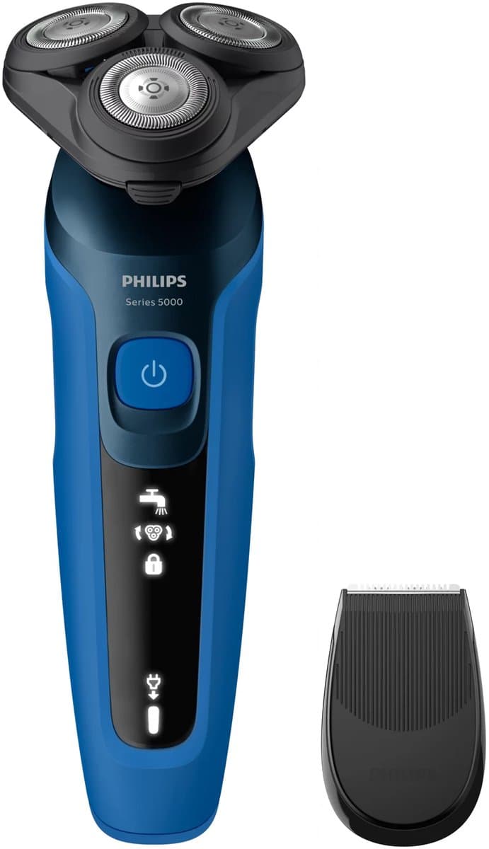 Philips scheerapparaat 5000 serie - elektrisch - met trimmer - voor mannen - blauw - S5466/17
