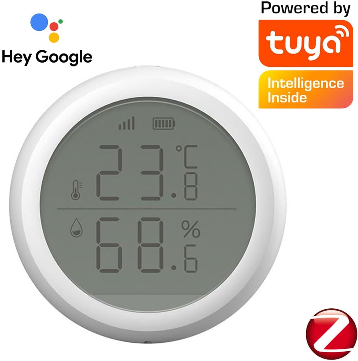 Moes Tuya ZigBee Temperatuur en Vocht Sensor - Zigbee - Tuya SmartLife - LCD scherm