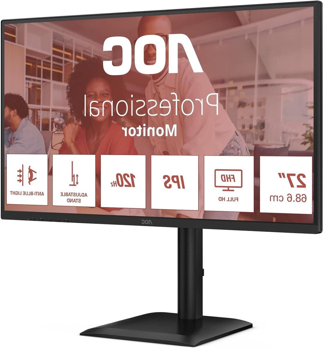 FHD Monitor - Computer Scherm - Productief Werken - Adaptieve Synchronisatie - 27 inch - Zwart