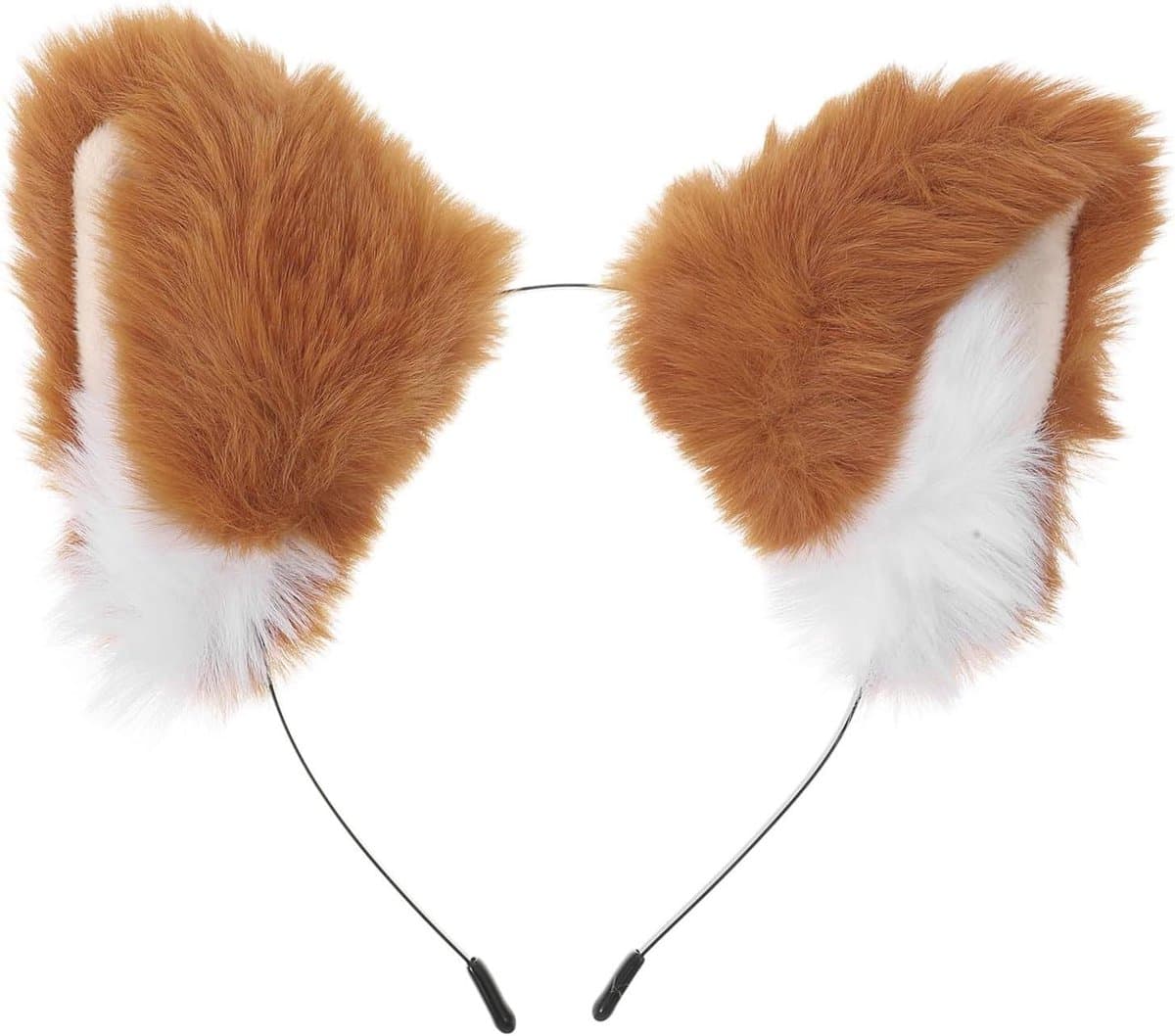Kattenoren Haarband - Cosplay Hoofddeksel - Feestjes Aankleden - Comfortabel Lichtgewicht - 24 x 18 cm - Bruin